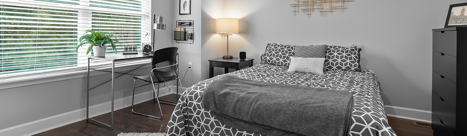 Furnished apartment bedroom