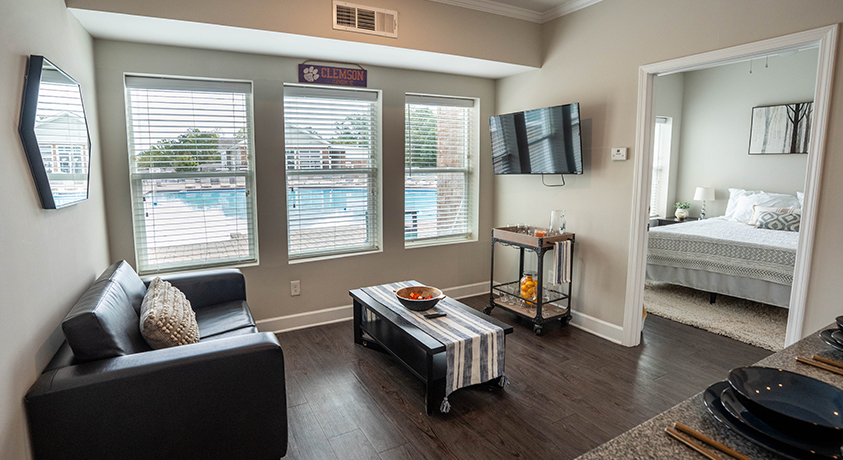 furnished living space